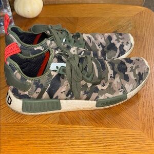 Adidas Men's Green Camouflage Sneakers